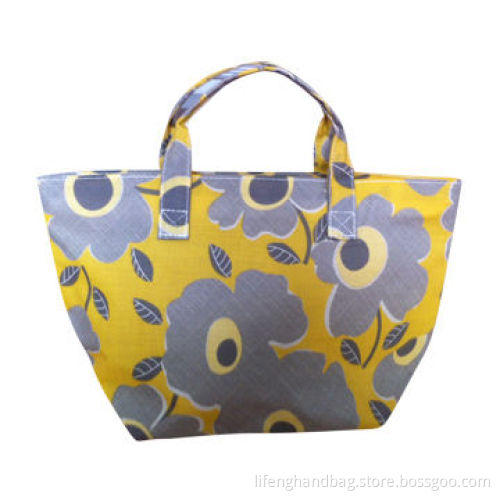 Fabric shopping handbag, with printed pattern, Size 32 * 20 *12cm